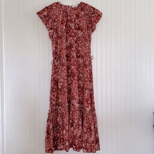 Ulla Johnson Arlene Ruffle Tiered Midi Dress